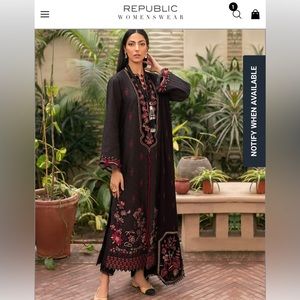 Pakistani designer Republic Womenswear 3 piece suit